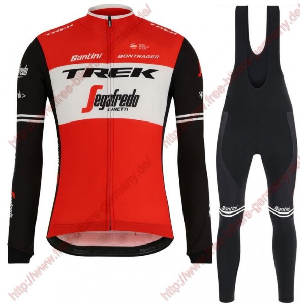 Profiteams Trek Segafredo 2019 rot Radsport Fahrradbekleidung Trikot Langarm+Lang Tr