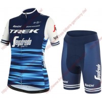 Profiteams Trek Segafredo 2019 Damen blau Fietskleding Set Trikot Kurzarm Outlet+Korte fiet