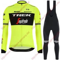 Profiteams Trek Segafredo 2019 training Fluo gelb Radsport Fahrradbekleidung Trikot Langarm+Lang Tr