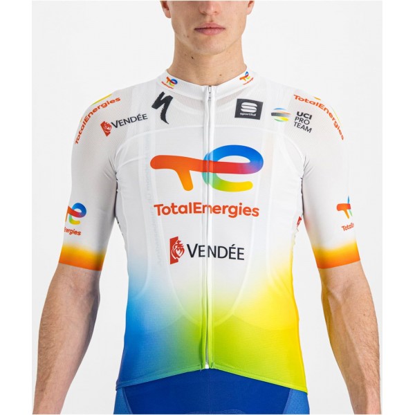 Team TotalEnergies 2022 Radtrikot kurzarm(langer Reißverschluss)-Radsport-Profi-Team Team TotalEnergies 2022 Radtrikot kurzarm(langer Reißverschluss)-Radsport-Profi-Team