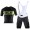 2015 ALE schwarz Fahrradbekleidung Satz Fahrradtrikot Kurzarm Trikot und Kurz Trägerhose