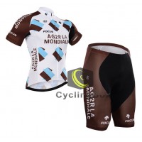 2015 Ag2r La Mondiale Radbekleidung Radtrikot Kurzarm und Fahrradhosen Kurz