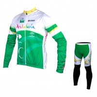 2015 Andalucia Fahrradbekleidung Radtrikot Satz Langarm und Lange Fahrradhose