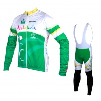 2015 Andalucia Fahrradbekleidung Radtrikot Satz Langarm und Lange Trägerhose