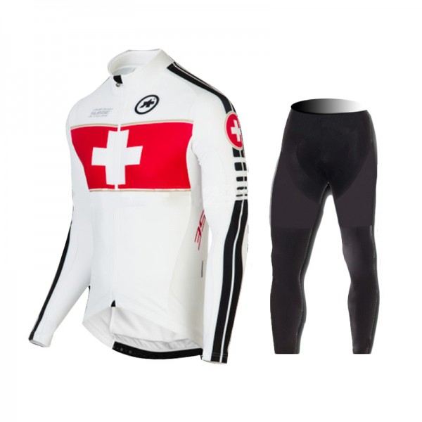2015 Assos Fahrradbekleidung Radtrikot Satz Langarm und Lange Fahrradhose