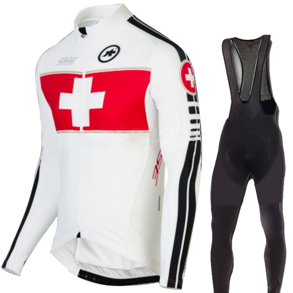 2015 Assos Fahrradbekleidung Radtrikot Satz Langarm und Lange Trägerhose