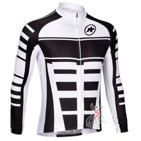 2015 ASSOS Weiß schwarz Fahrradtrikot Langarm