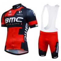 2015 BMC Fahrradbekleidung Satz Fahrradtrikot Kurzarm Trikot und Kurz Trägerhose