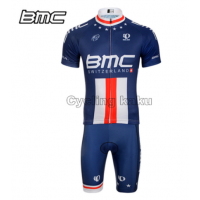 2015 BMC Proteam Blau Radbekleidung Radtrikot Kurzarm und Fahrradhosen Kurz