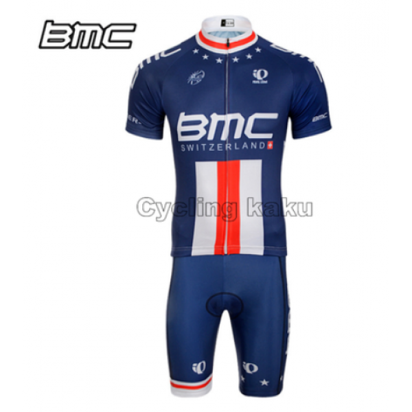 2015 BMC Proteam Blau Radbekleidung Radtrikot Kurzarm und Fahrradhosen Kurz