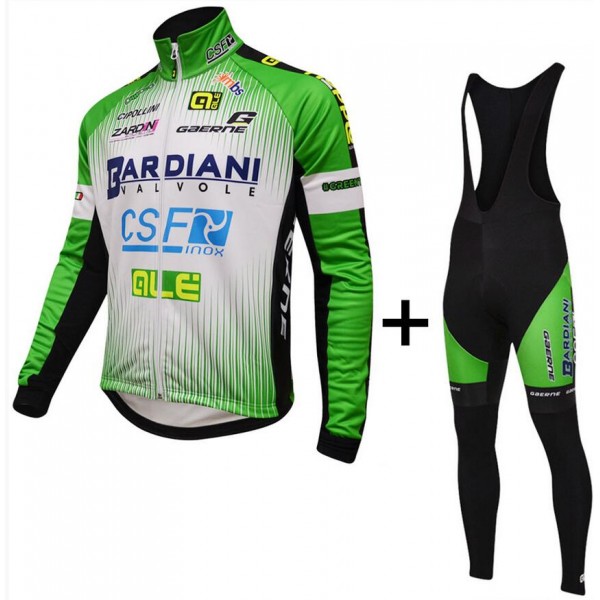 2015 Bardiani Csf Fahrradbekleidung Radtrikot Satz Langarm und Lange Trägerhose