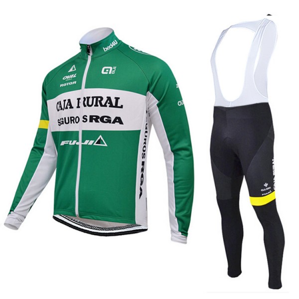 2015 CAJA RURAL Fahrradbekleidung Radtrikot Satz Langarm und Lange Trägerhose