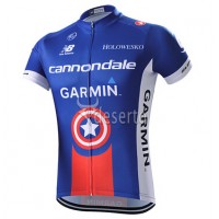 2015 Garmin Cannondale Radtrikot Kurzarm Blau