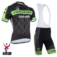 2015 Cannondale Garmin Radtrikot Kurzarm schwarz und Kurz Trägerhose