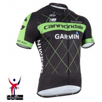 2015 Cannondale Garmin Radtrikot Kurzarm schwarz