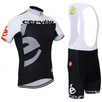 2015 Cervelo Radtrikot Kurzarm grau schwarz und Kurz Trägerhose