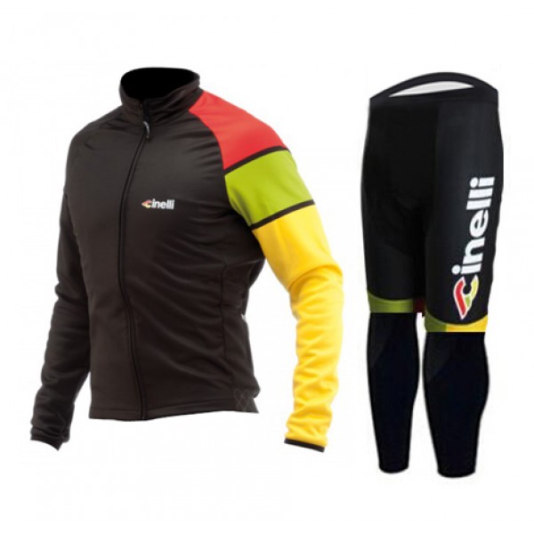 2015 Cinelli Fahrradbekleidung Radtrikot Satz Langarm und Lange Fahrradhose