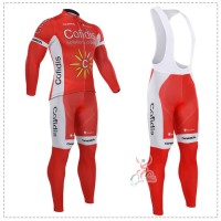 2015 Cofidis Fahrradbekleidung Radtrikot Satz Langarm und Lange Trägerhose