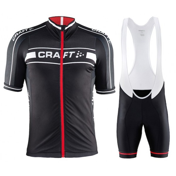Craft Bike Grand Tour Schwarz-Rot 2015 Fahrradbekleidung Satz Fahrradtrikot Kurzarm Trikot und Kurz Trägerhose