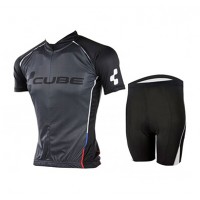 2015 Cube schwarz Radbekleidung Radtrikot Kurzarm und Fahrradhosen Kurz