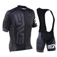 2015 ENVE DNA Fahrradbekleidung Satz Fahrradtrikot Kurzarm Trikot und Kurz Trägerhose schwarz