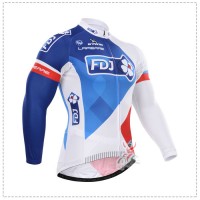 2015 FDJ Fahrradtrikot Langarm