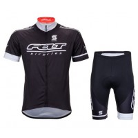2015 Felt Radbekleidung Radtrikot Kurzarm und Fahrradhosen Kurz schwarz