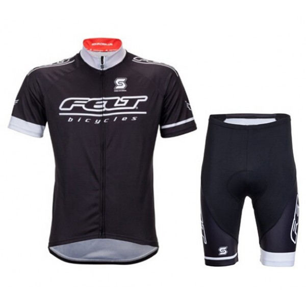 2015 Felt Radbekleidung Radtrikot Kurzarm und Fahrradhosen Kurz schwarz