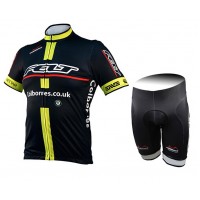 2015 Felt gelb Radbekleidung Radtrikot Kurzarm und Fahrradhosen Kurz