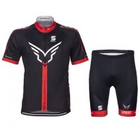 2015 Felt Radbekleidung Radtrikot Kurzarm und Fahrradhosen Kurz schwarz rot