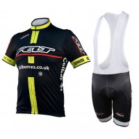 2015 Felt gelb Fahrradbekleidung Satz Fahrradtrikot Kurzarm Trikot und Kurz Trägerhose