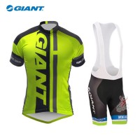 2015 giant Grün Fahrradbekleidung Satz Fahrradtrikot Kurzarm Trikot und Kurz Trägerhose