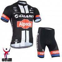 2015 GIANT-ALPECIN Radbekleidung Radtrikot Kurzarm und Fahrradhosen Kurz