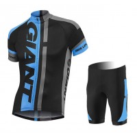 2015 Giant blau schwarz Radbekleidung Radtrikot Kurzarm und Fahrradhosen Kurz