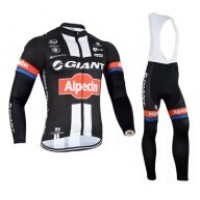 2015 Giant Alpecin Fahrradbekleidung Radtrikot Satz Langarm und Lange Trägerhose