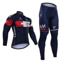 2015 IAM Fahrradbekleidung Radtrikot Satz Langarm und Lange Fahrradhose
