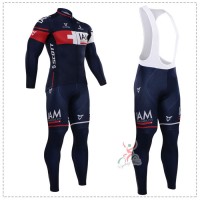 2015 Iam Fahrradbekleidung Radtrikot Satz Langarm und Lange Trägerhose