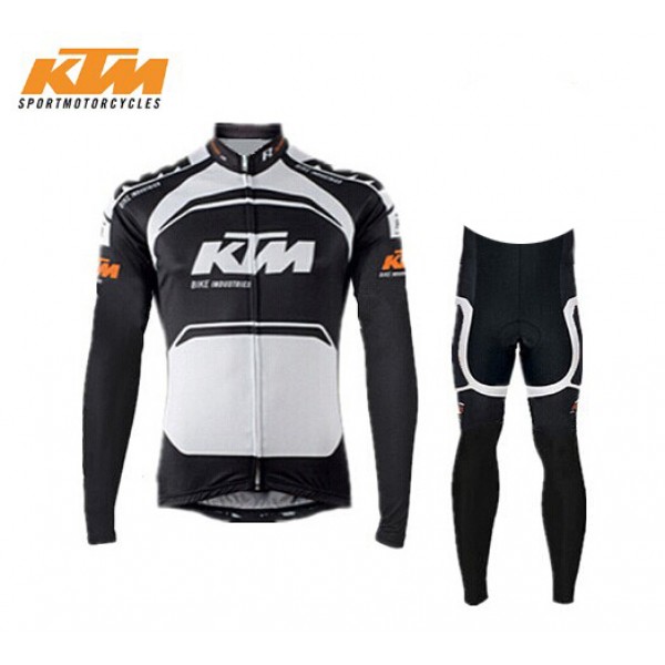 2015 KTM Fahrradbekleidung Radtrikot Satz Langarm und Lange Fahrradhose