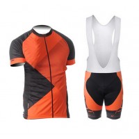 2015 KTM orange schwarz Fahrradbekleidung Satz Fahrradtrikot Kurzarm Trikot und Kurz Trägerhose