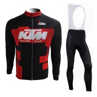 2015 KTM Fahrradbekleidung Radtrikot Satz Langarm und Lange Trägerhose