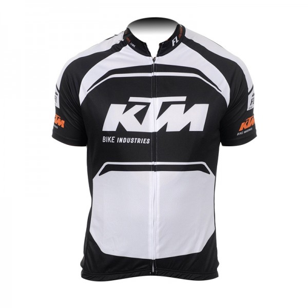 2015 KTM Proteam Schwarz Weiß Radtrikot Kurzarm