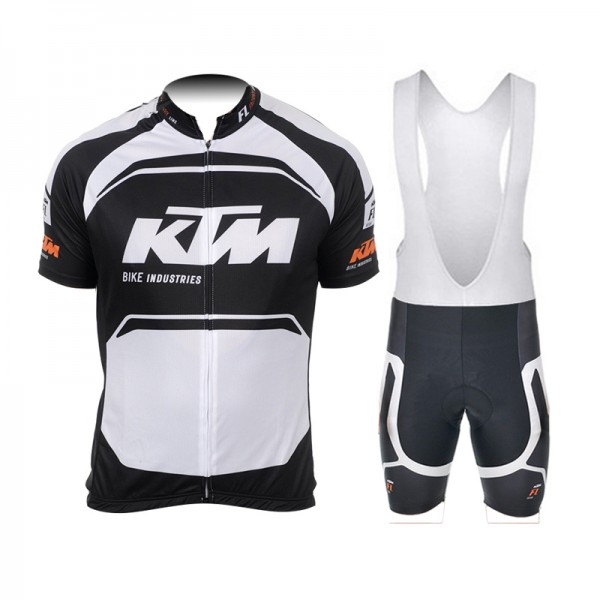 2015 KTM Proteam Schwarz Weiß Fahrradbekleidung Satz Fahrradtrikot Kurzarm Trikot und Kurz Trägerhose 2015 KTM Proteam Schwarz Weiß Fahrradbekleidung Satz Fahrradtrikot Kurzarm Trikot und Kurz Trägerhose