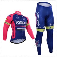 2015 Lampre Fahrradbekleidung Radtrikot Satz Langarm und Lange Fahrradhose