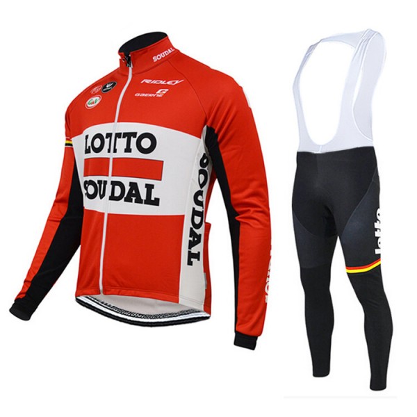 2015 Lotto Soudal Fahrradbekleidung Radtrikot Satz Langarm und Lange Trägerhose 2015 Lotto Soudal Fahrradbekleidung Radtrikot Satz Langarm und Lange Trägerhose