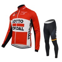 2015 Lotto Soudal Fahrradbekleidung Radtrikot Satz Langarm und Lange Fahrradhose