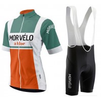 2015 MORVELO Fahrradbekleidung Satz Fahrradtrikot Kurzarm Trikot und Kurz Trägerhose