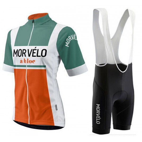 2015 MORVELO Fahrradbekleidung Satz Fahrradtrikot Kurzarm Trikot und Kurz Trägerhose