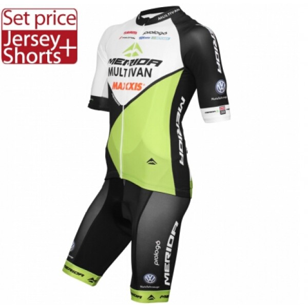 2015 MULTIVAN MERIDA Radbekleidung Radtrikot Kurzarm und Fahrradhosen Kurz
