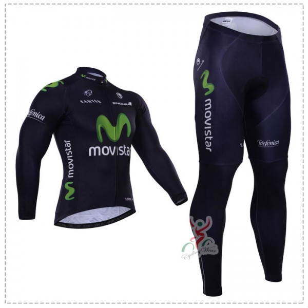 2015 Movistar Fahrradbekleidung Radtrikot Satz Langarm und Lange Fahrradhose 2015 Movistar Fahrradbekleidung Radtrikot Satz Langarm und Lange Fahrradhose