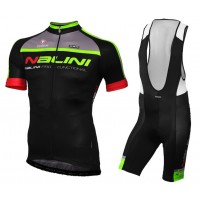 2015 Nalini Grechetto Schwarz fluorescence Fahrradbekleidung Satz Fahrradtrikot Kurzarm Trikot und Kurz Trägerhose